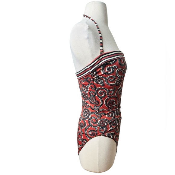 TORY BURCH STRAPLESS SWIRL ONE PIECE - Picture 7 of 8